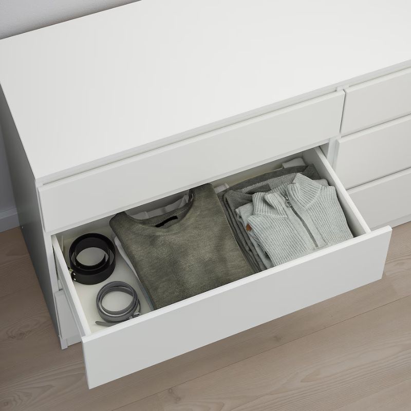 IKEA KULLEN Chest of 6 Drawers White 140X72 cm