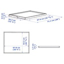 IKEA KOMPLEMENT Pull-out Tray, White Stained Oak Effect, 75X58 cm