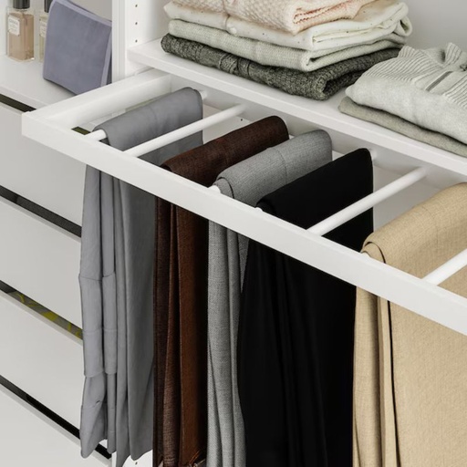 IKEA KOMPLEMENT Pull-out Trouser Hanger, White 100X35 cm