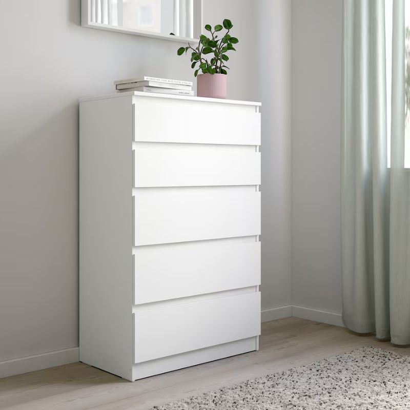 IKEA KULLEN Chest of 5 Drawers, White, 70 X 112 cm