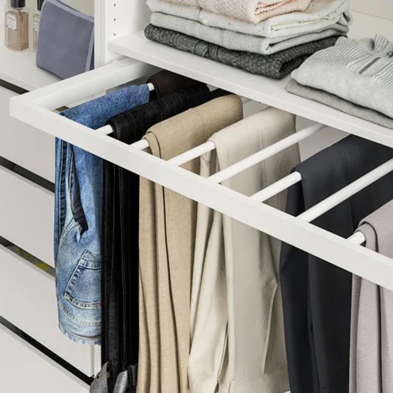 IKEA KOMPLEMENT Pull-out Trouser Hanger, White 100X58 cm