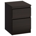 IKEA KULLEN Chest of 2 Drawers, Black-Brown 35X49 cm