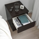 IKEA KULLEN Chest of 2 Drawers, Black-Brown 35X49 cm