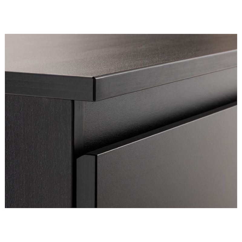 IKEA KULLEN Chest of 2 Drawers, Black-Brown 35X49 cm