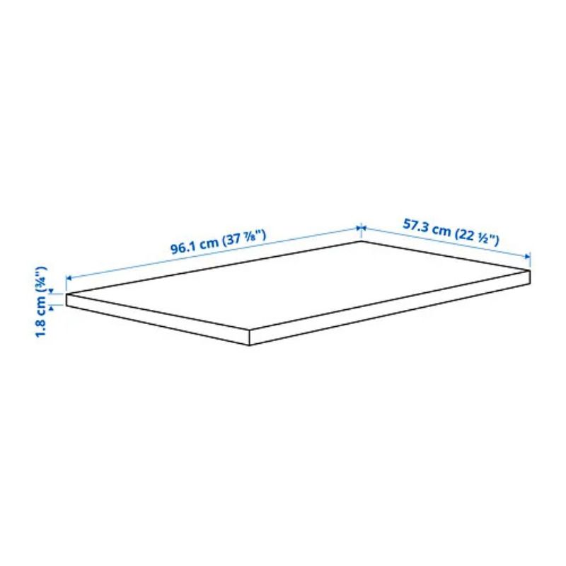 IKEA KOMPLEMENT Shelf, White Stained Oak Effect, 100X58 cm