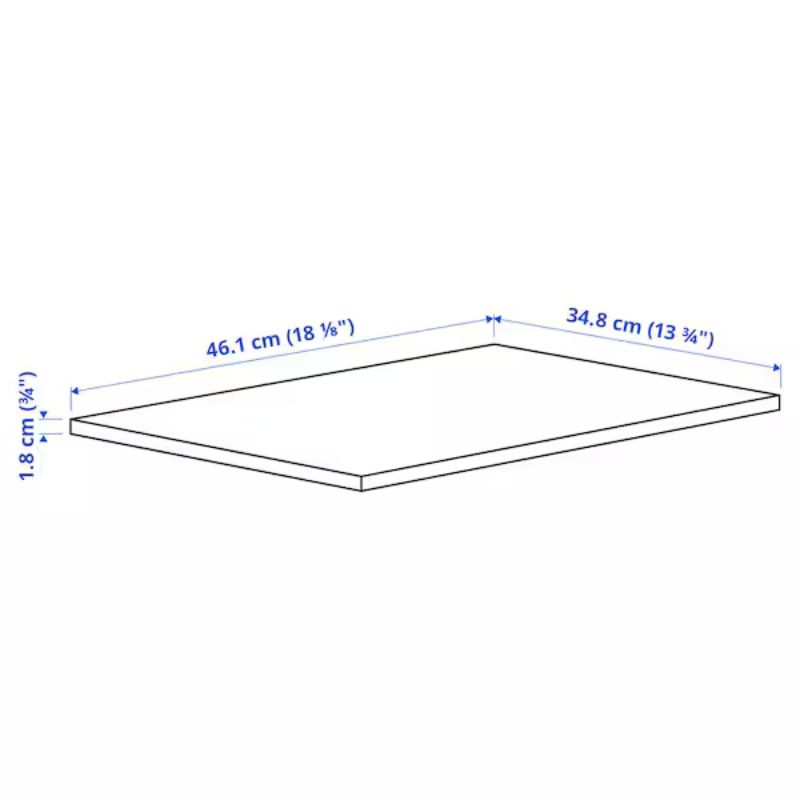 IKEA KOMPLEMENT Shelf, White Stained Oak Effect, 50X35 cm