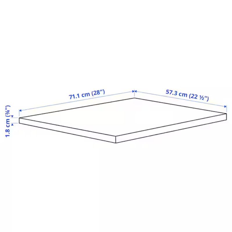 IKEA KOMPLEMENT Shelf, White Stained Oak Effect, 75X58 cm