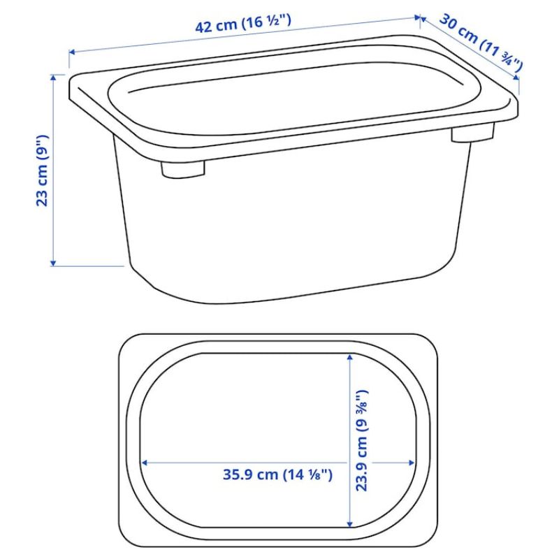 IKEA TROFAST Storage box, white, 42x30x23 cm