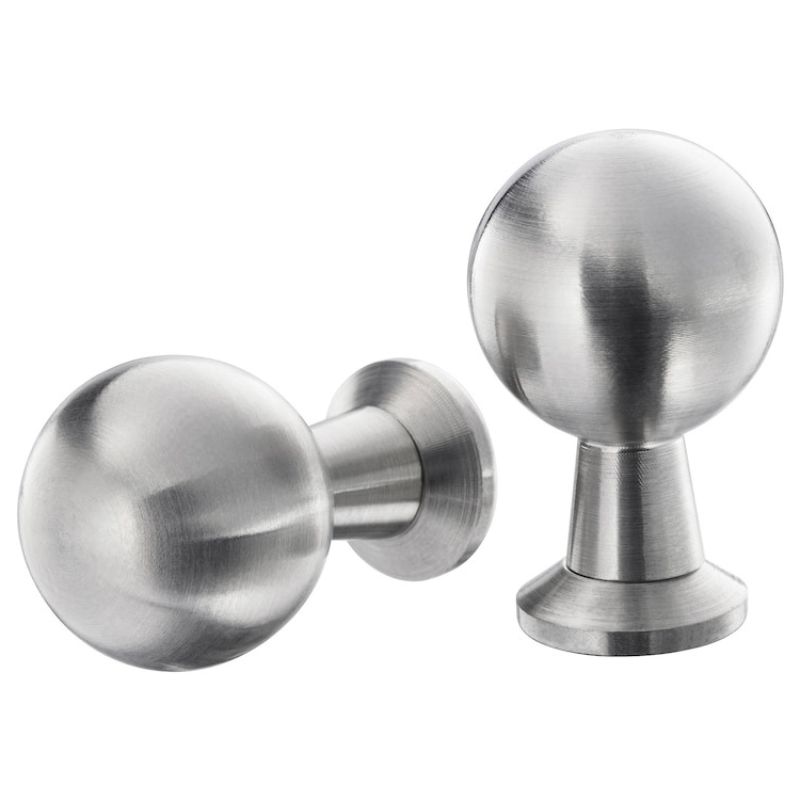 BAGGANAS knob stainless steel 20 mm