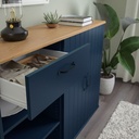 IKEA SKRUVBY Storage Combination, Black-Blue, 190x90 cm