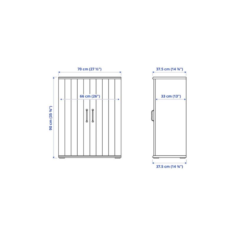 IKEA SKRUVBY Storage Combination, Black-Blue, 190x90 cm