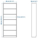 BILLY / MORLIDEN Bookcase with Glass Doors - White/ Glass, 80x30x202cm