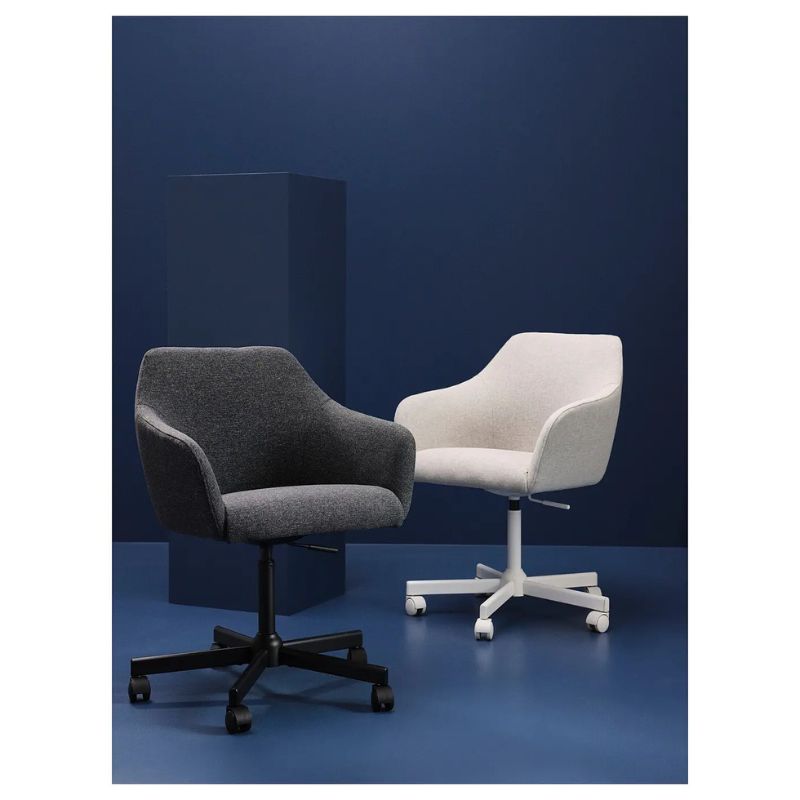 IKEA TOSSBERG / MALSKÄR Swivel Chair, Gunnared Beige/White