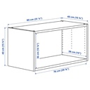 IKEA PLATSA Frame, White, 80x40x40 cm