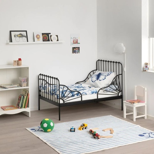 IKEA Minnen Extendable Bed,Black,80x200 cm 