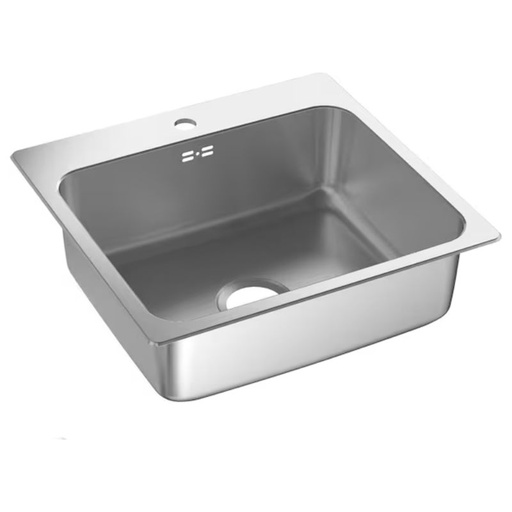 IKEA LÅNGUDDEN Inset Sink, 1 Bowl, Stainless Steel, 56x53 cm