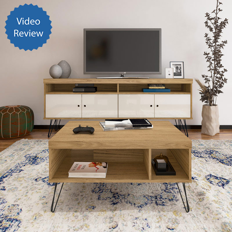 Liberty Tv Stand - Oak/ Off White