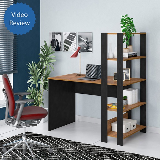 Paulista Desk - Pine/ Black