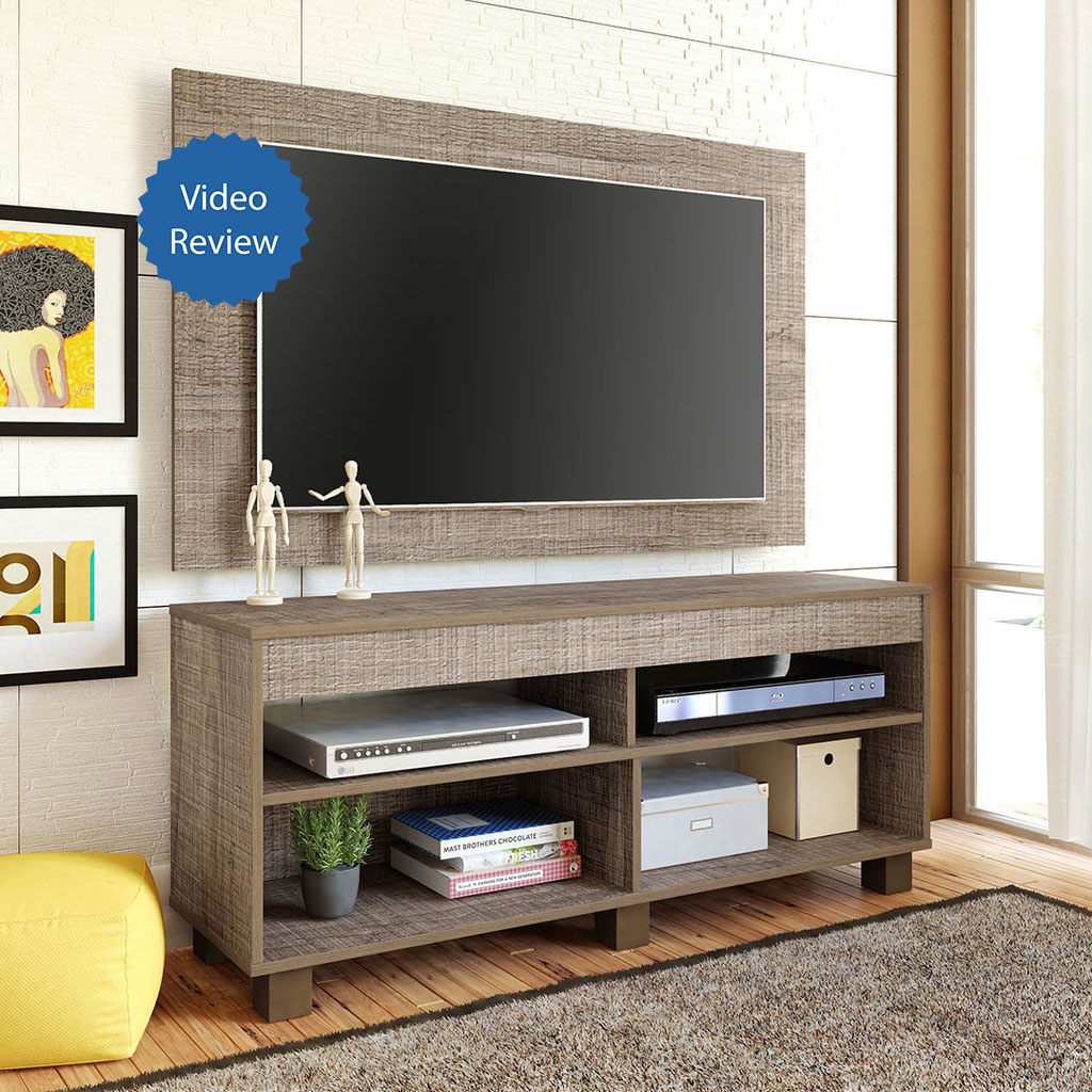 Timon Tv Stand and Tv Wall Panel - Cinnamon