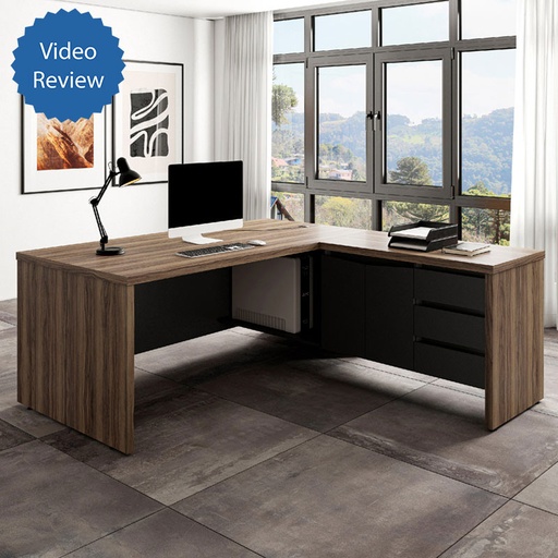  Teresopolis Chief Desk - Nogal/ Black