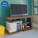 Porto Velho Tv Stand - Walnut/ Off White