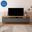 Porto Alegre Tv Stand - Oak/ Graphite