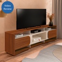 Fortaleza Tv Stand - Cedar/ Off White