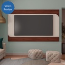 Fortaleza Tv Wall Panel - Cedar/ Off White