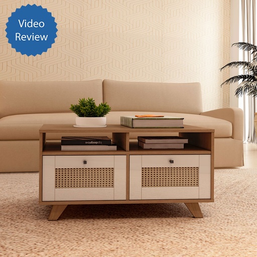 Santa Rita Coffee Table - Cherry/ Off White