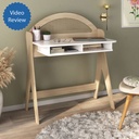 Brusque Desk - Natural/ White