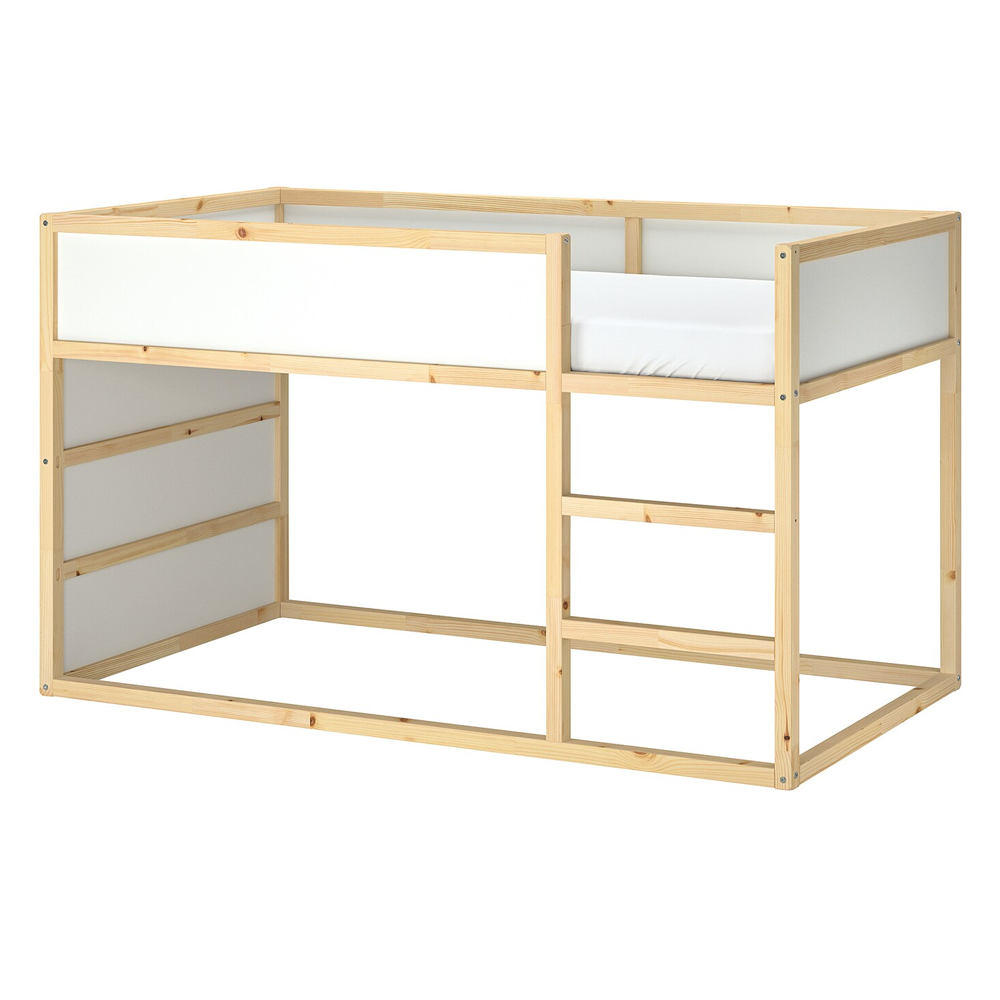 IKEA KURA Reversible bed, white, pine