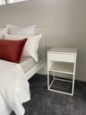 IKEA Vikhammer bedside table, white 40x39 cm