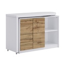 MILAN computer desk high gloosy,oak White