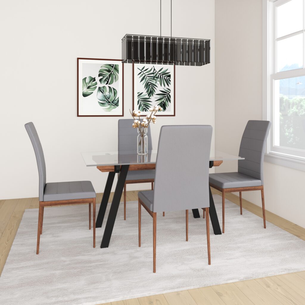 IDIYA EDINBURGH 1+4 Dining set , Grey