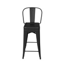 EUBOEA Bar stool,black ,4 pcs