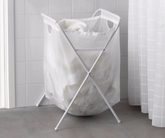 IKEA JALL Laundry bag with stand, white