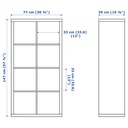 IKEA KALLAX Shelving unit, white 77x147cm