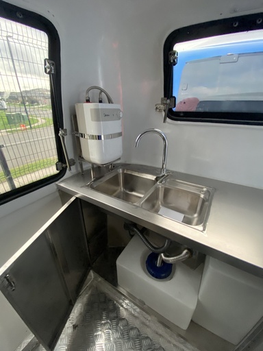 ISRAEL Food Trailer with Oil Water Separator, Water Heater, Water System-Blue