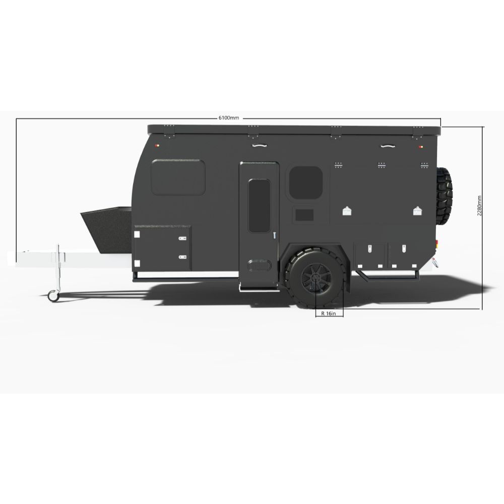 YORK+ Off Road Trailer With front Tool Box, Water Tank &amp; Refrigerator