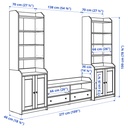 Ikea HAUGA TV/storage combination white 277x46x199 cm