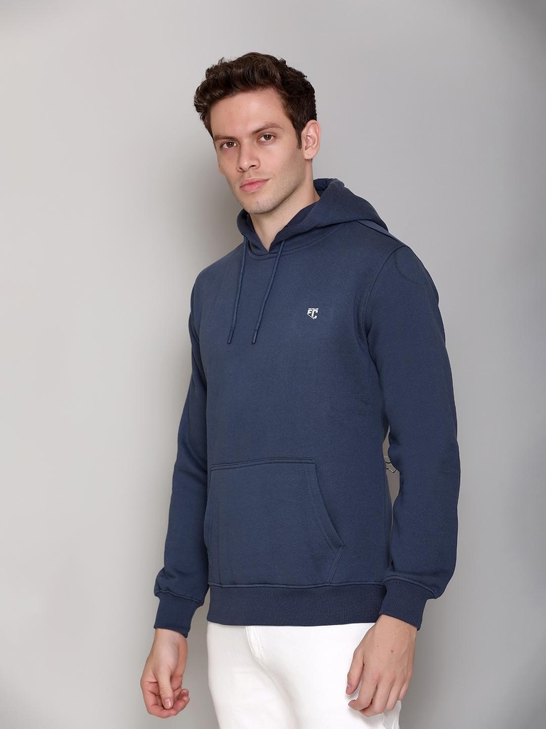 Gents Basic Sweatshirt With Hood - RSS107-RSS107-BLUE-L