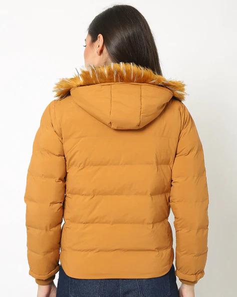 Ladies Crop Length Jacket - R17505-R17505-MUSTARD-L