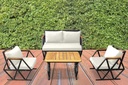 Idiya COMPTON indoor/ covered Outdoor Sofa set With Coffee Table, Cream