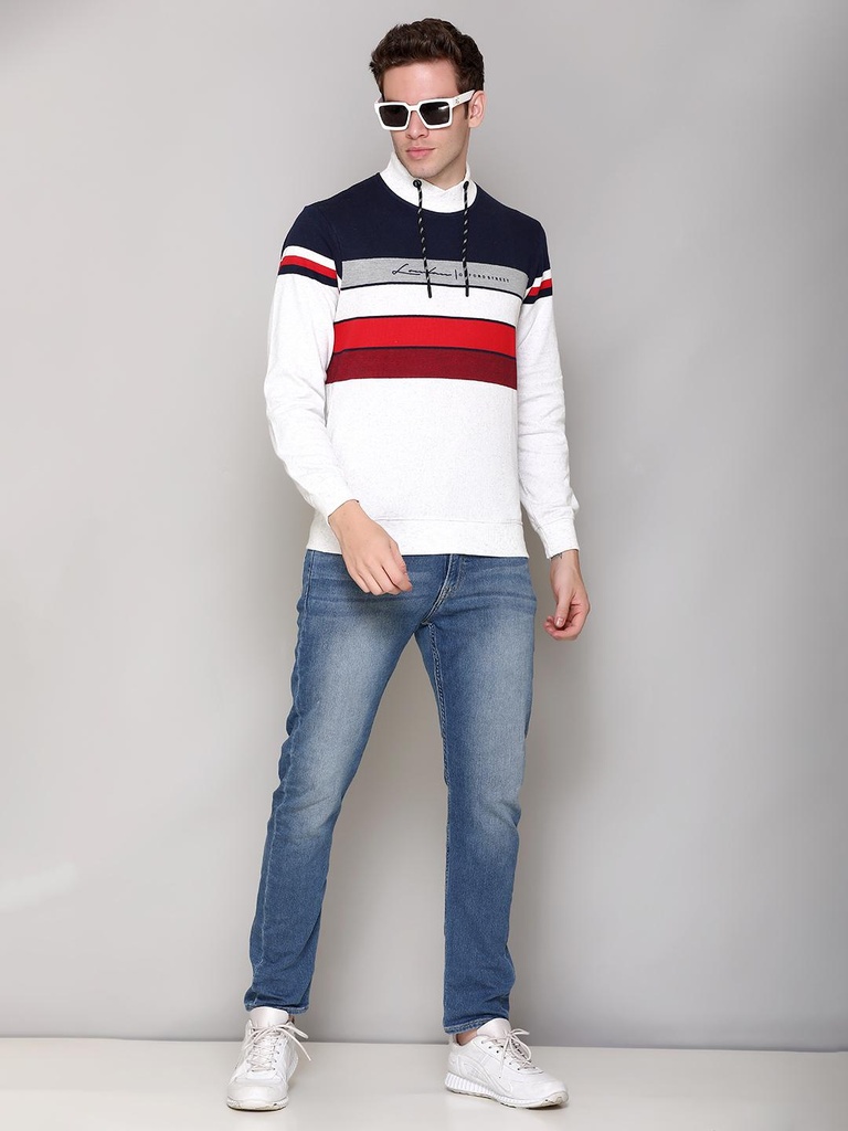 Gents Full Sleeve T-Shirt - 9033T-9033T-NAVY/RED-L