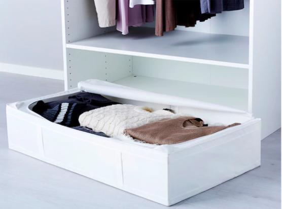 Ikea SKUBB Storage case, white, 93x55x19 cm