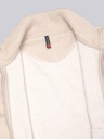 Ladies Collar Style Fancy Zipper Sweatshirt - 9086SS-9086SS-CREAM-L