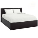 IKEA MALM Hydraulic bed frame, king-size double, brown-black