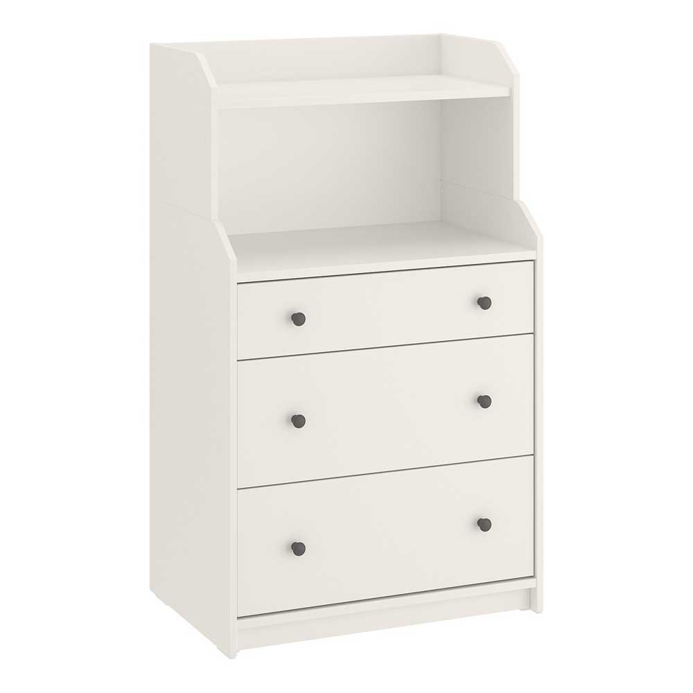 IKEA HAUGA Chest of 3 Drawers with Shelf White 70X116 cm