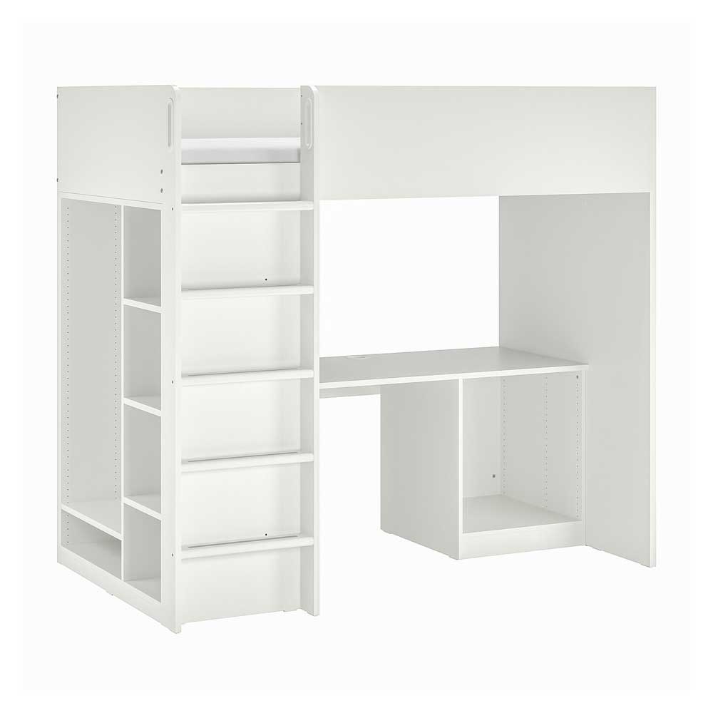 IKEA SMASTAD Loft Bed Frame W Desk and Storage White 90X200 cm