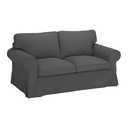 Ikea EKTORP Cover for 2-seat Sofa, Hallarp Grey (Cover only)